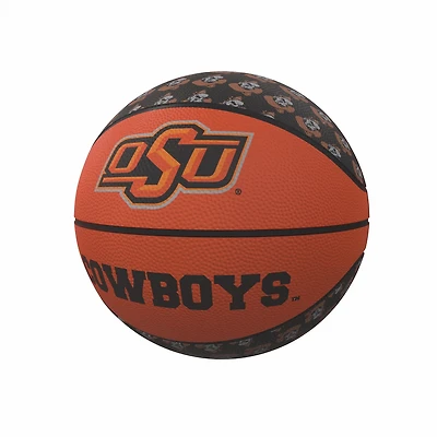 Logo Oklahoma State University Repeating Logo Mini Size Rubber Basketball