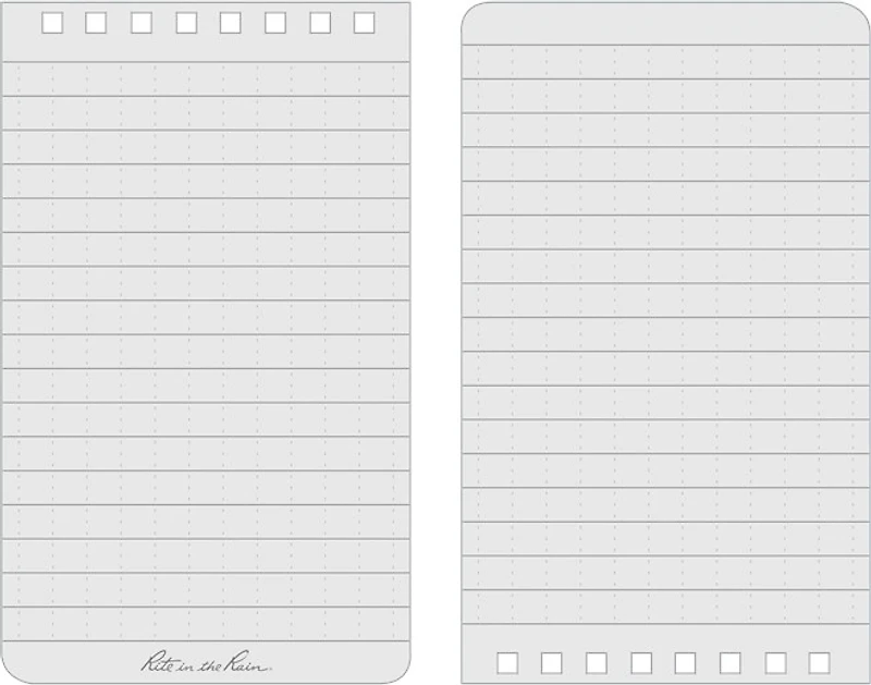 Rite in the Rain Weatherproof Top Spiral Notebook 3in x 5in, Universal Pattern