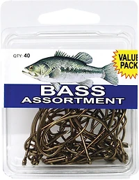 Eagle Claw Bass Hooks 40-Pack