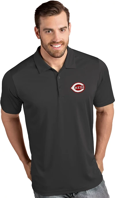 Antigua Men's Cincinnati Reds Tribute Short Sleeve Polo Shirt