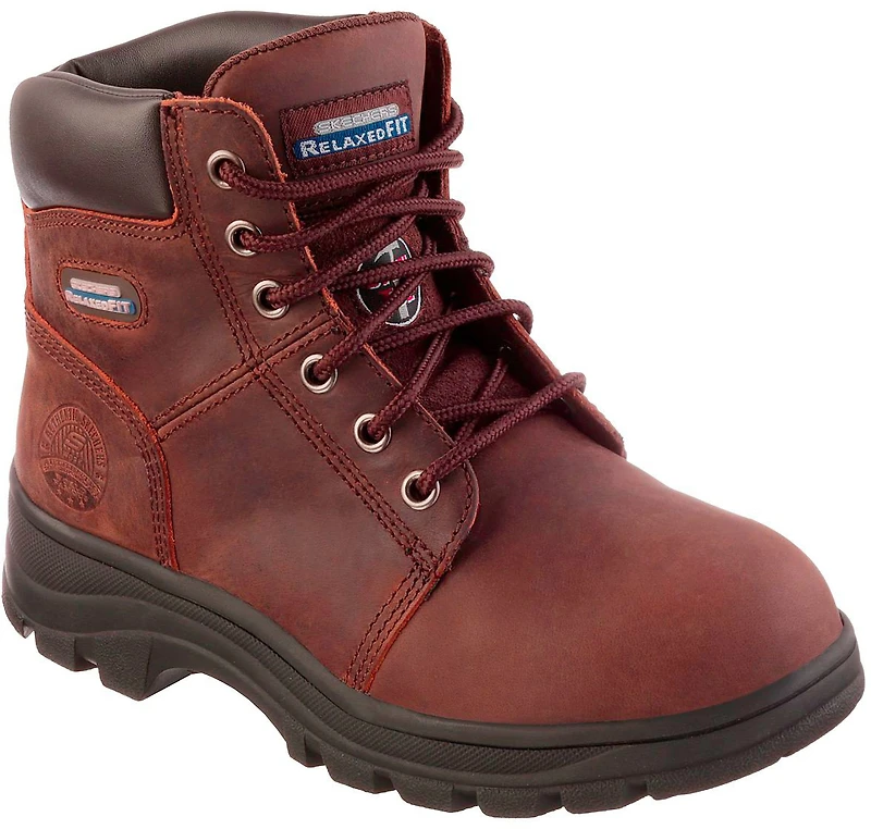 SKECHERS Women's Relaxed Fit Workshire Peril Steel Toe Boots