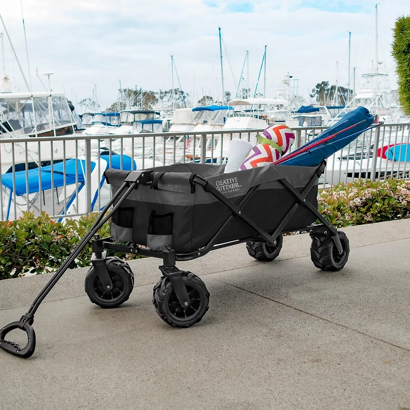 Creative Outdoor Silver Series All-Terrain Big Wheel Wagon