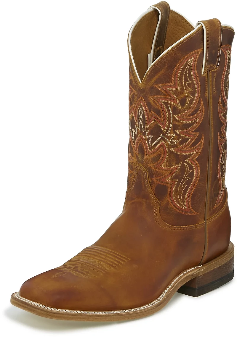 Justin Men's Austin Distressed Cognac Bent Rail Western Boots