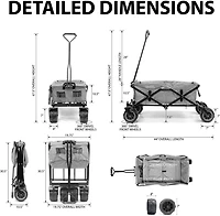 Creative Outdoor 2-Tone All-Terrain Folding Wagon