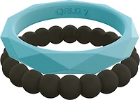 QALO Women's Stackable Silicone Wedding Ring Set