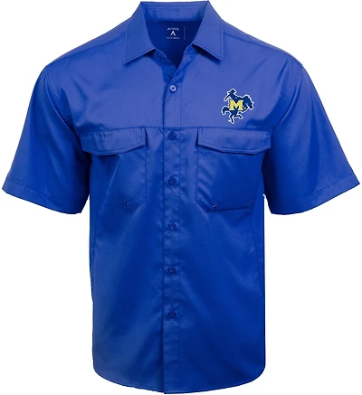 Antigua Men's McNeese State University Game Day Woven Fishing Shirt