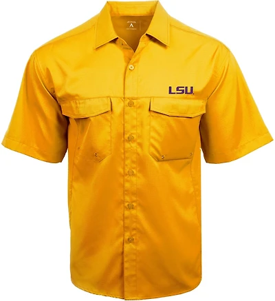 Antigua Men's Louisiana State University Game Day Woven Fishing Shirt