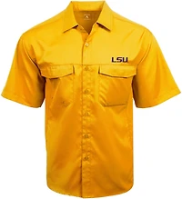 Antigua Men's Louisiana State University Game Day Woven Fishing Shirt