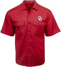 Antigua Men's University of Oklahoma Game Day Woven Fishing Shirt