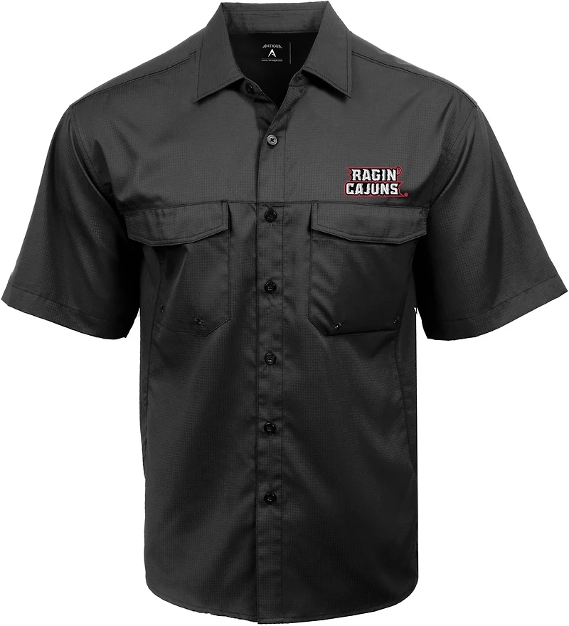 Antigua Men's University of Louisiana at Lafayette Game Day Woven Fishing Shirt