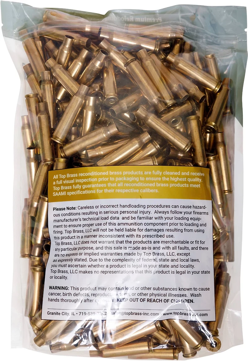 Top Brass .308 Winchester Premium Reconditioned Brass Headstamps