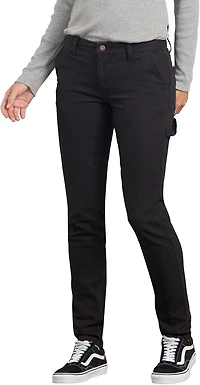 Dickies Women's Slim Stretch Duck Carpenter Pants
