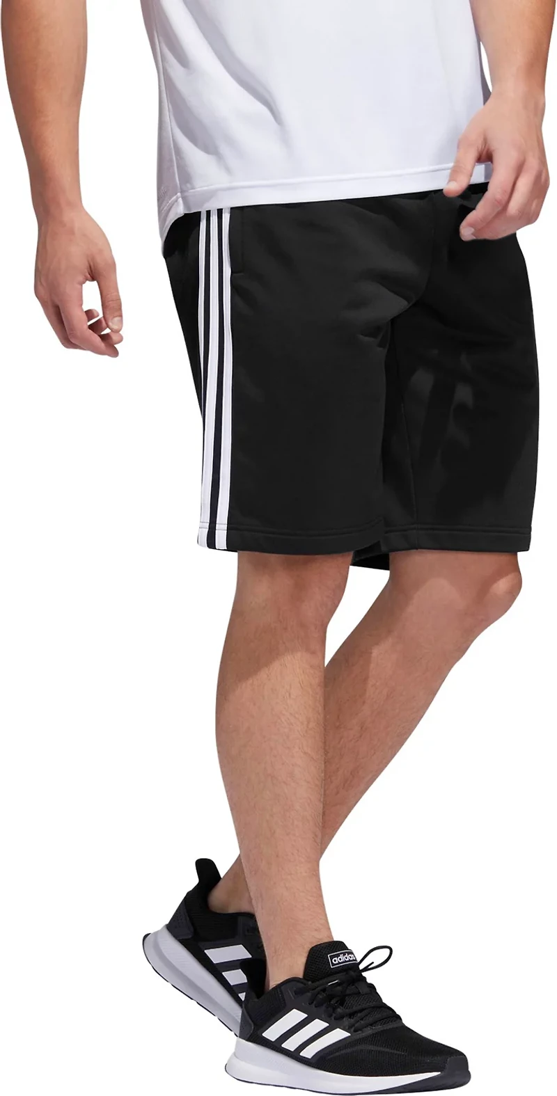 adidas Men's Essential 3-Stripes Tricot Shorts 10 in