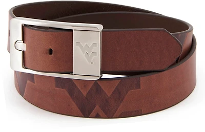 Eagles Wings Men's West Virginia University Brandish Leather Belt