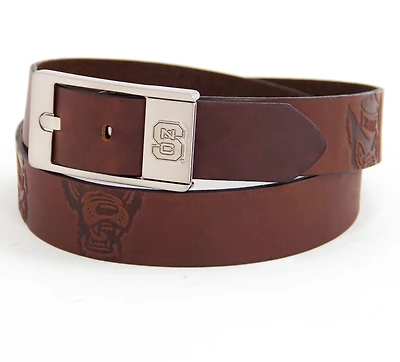 Eagles Wings Men's North Carolina State University Brandish Leather Belt