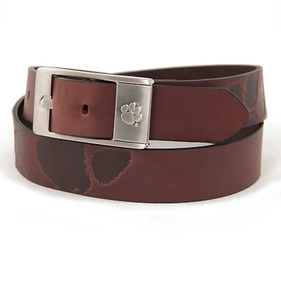 Eagles Wings Men's Clemson University Brandish Leather Belt