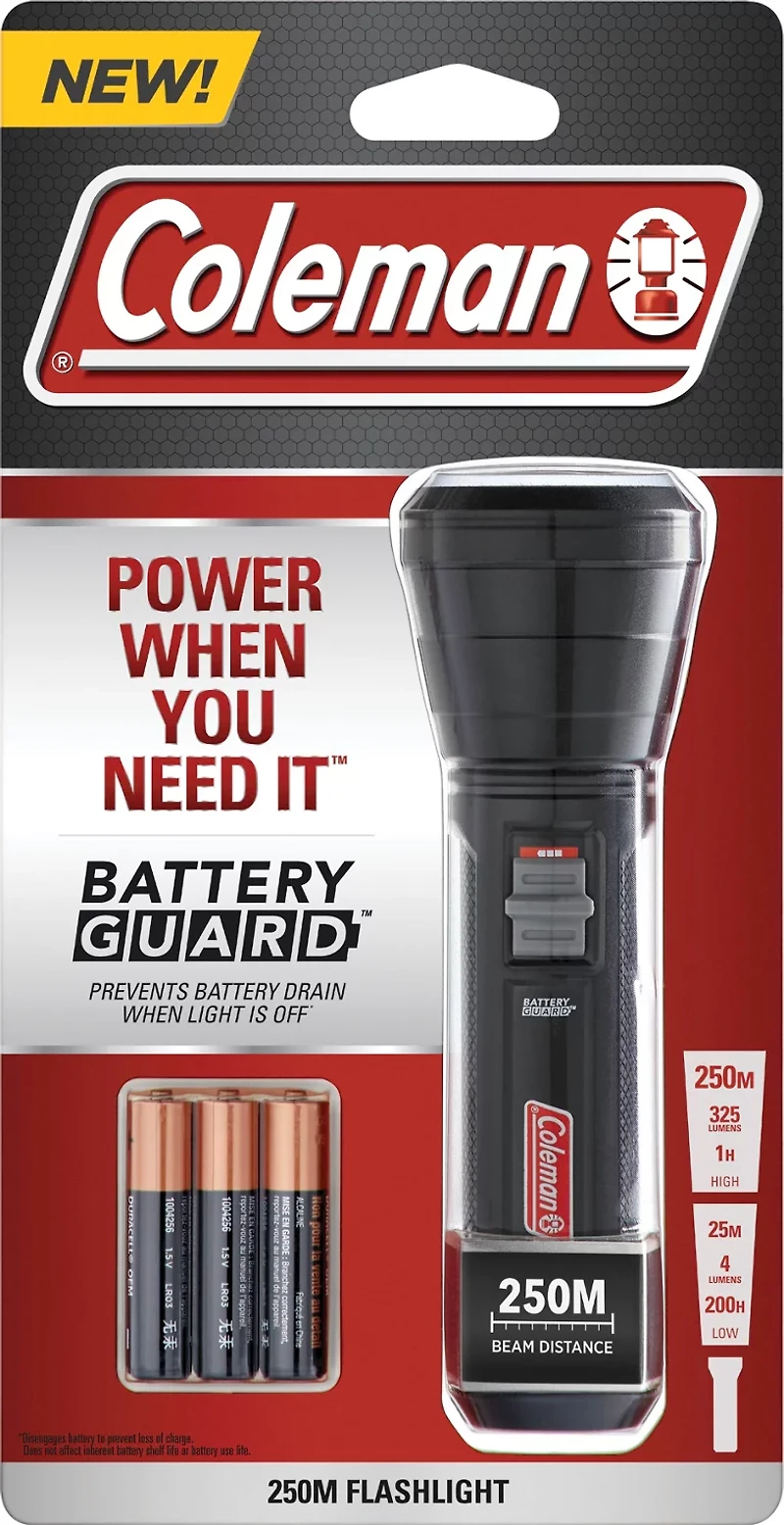 Coleman BatteryGuard 250M LED Flashlight