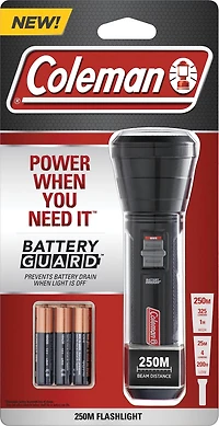 Coleman BatteryGuard 250M LED Flashlight