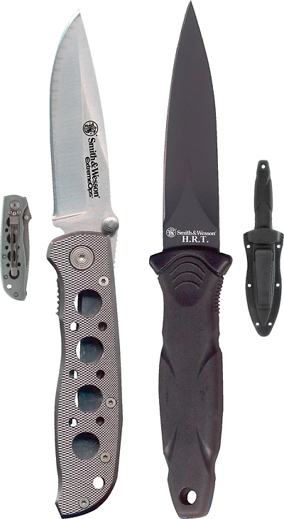 Smith & Wesson On Duty & Off Clip Folder and Boot Knife Combo