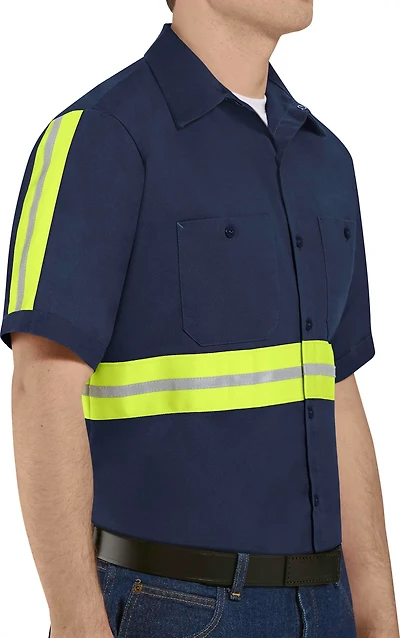Red Kap Men's Enhanced Visibility Short Sleeve Work Shirt