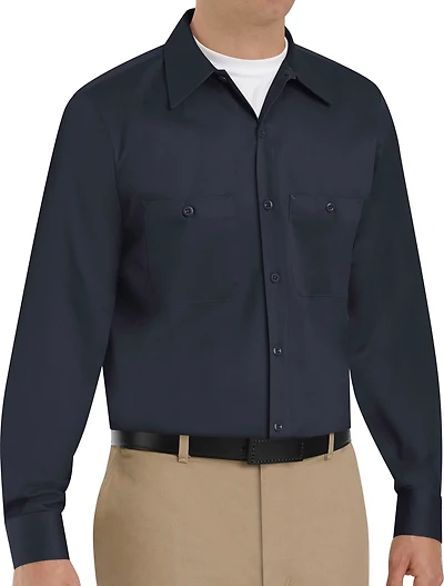 Red Kap Men's Wrinkle Resistant Cotton Long Sleeve Work Shirt