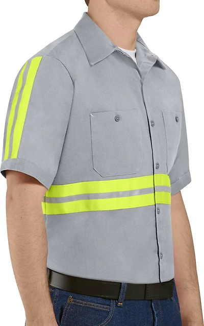 Red Kap Men's Enhanced Visibility Short Sleeve Work Shirt
