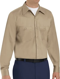 Red Kap Men's Wrinkle Resistant Cotton Long Sleeve Work Shirt
