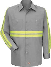 Red Kap Men's Enhanced Visibility Long Sleeve Work Shirt
