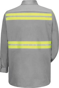 Red Kap Men's Enhanced Visibility Long Sleeve Work Shirt