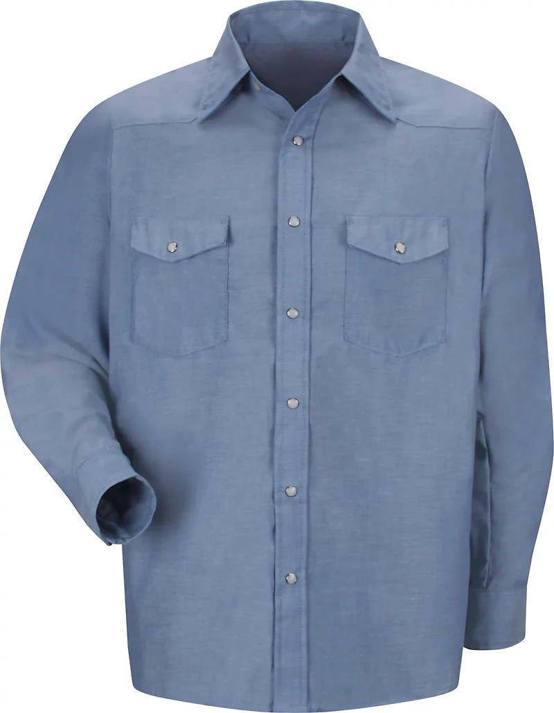 Red Kap Men's Deluxe Western Style Long Sleeve Work Shirt
