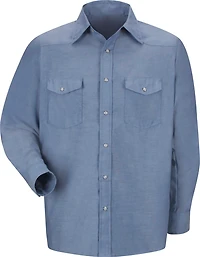 Red Kap Men's Deluxe Western Style Long Sleeve Work Shirt