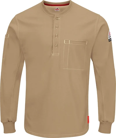 Bulwark Men's iQ Series Henley Long Sleeve Work Shirt