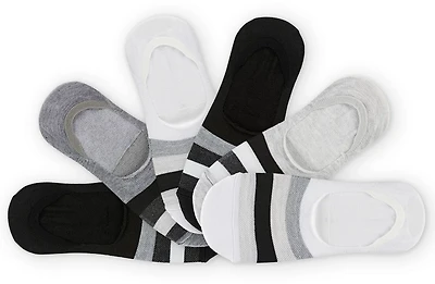 BCG Striped Mesh Footie Socks 6 Pack