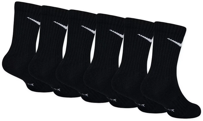 Nike Kids' Dri-Fit Performance Crew Socks 6 Pack