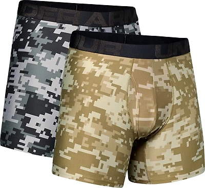Under Armour Men's Tech Boxerjock Printed Briefs 6 in 2 Pack
