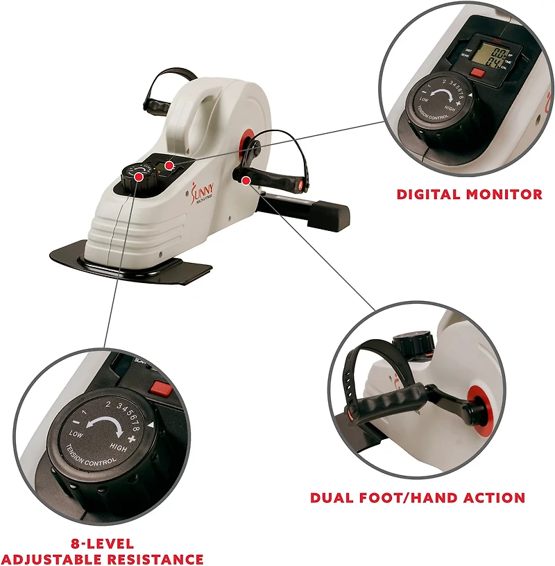 Sunny Health & Fitness Under-Desk Magnetic Cycle