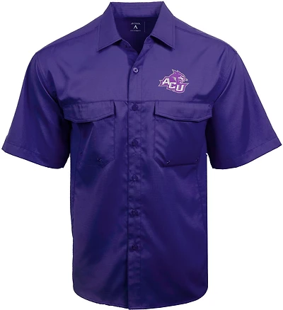 Antigua Men's Abilene Christian University Game Day Woven Fishing Shirt