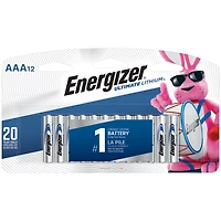 Energizer Ultimate Lithium AAA Batteries 12-Pack