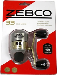 Zebco 33 Micro Gold Spincast Reel