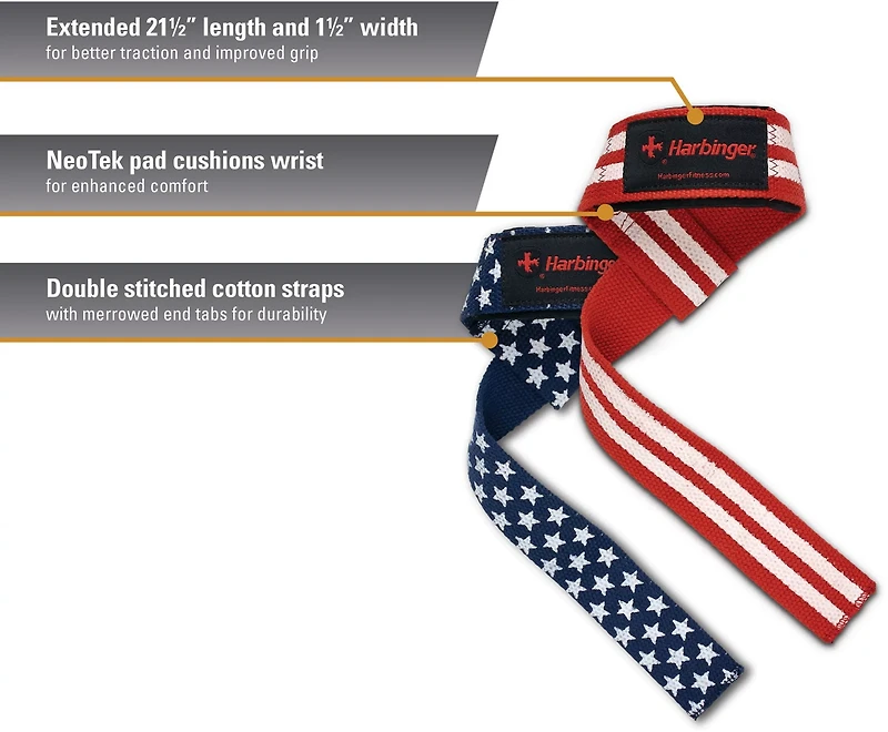 Harbinger Padded Cotton Lifting Straps