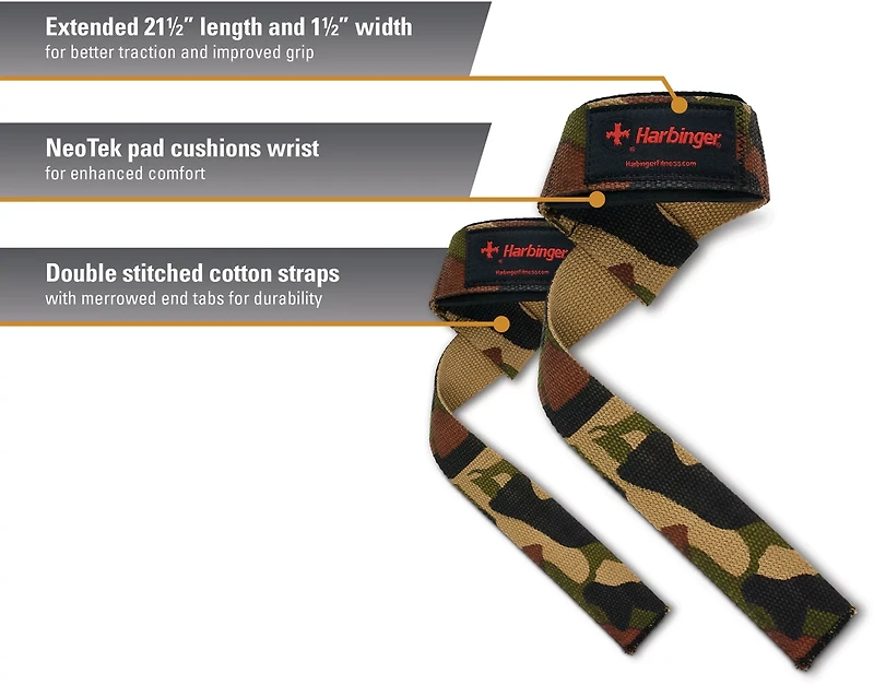 Harbinger Padded Cotton Lifting Straps