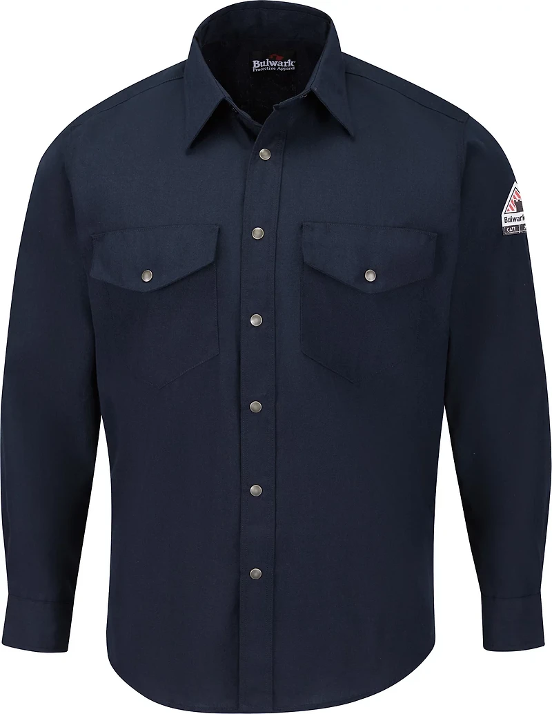 Bulwark Men's Lightweight Nomex Flame Resistant Snap ont Shirt