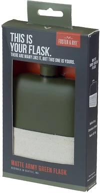 Foster & Rye Matte Army 6 oz Flask