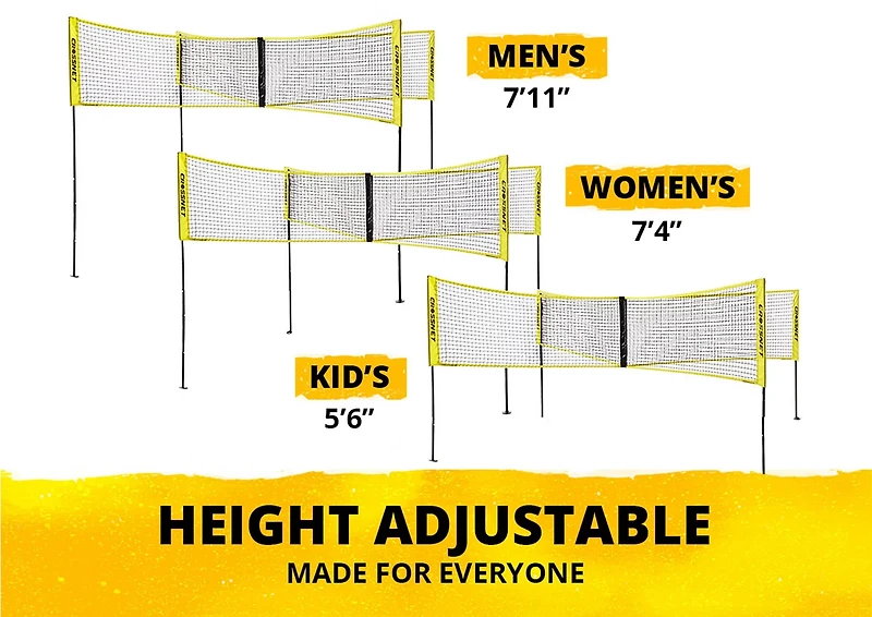 CROSSNET 4-Way Volleyball Game