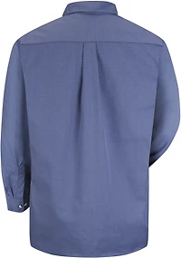 Red Kap Men's Mini-Plaid Uniform Long Sleeve Shirt