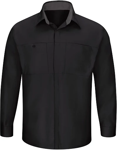 Red Kap Men's Performance Plus Shop Long Sleeve Shirt with OilBlok Technology