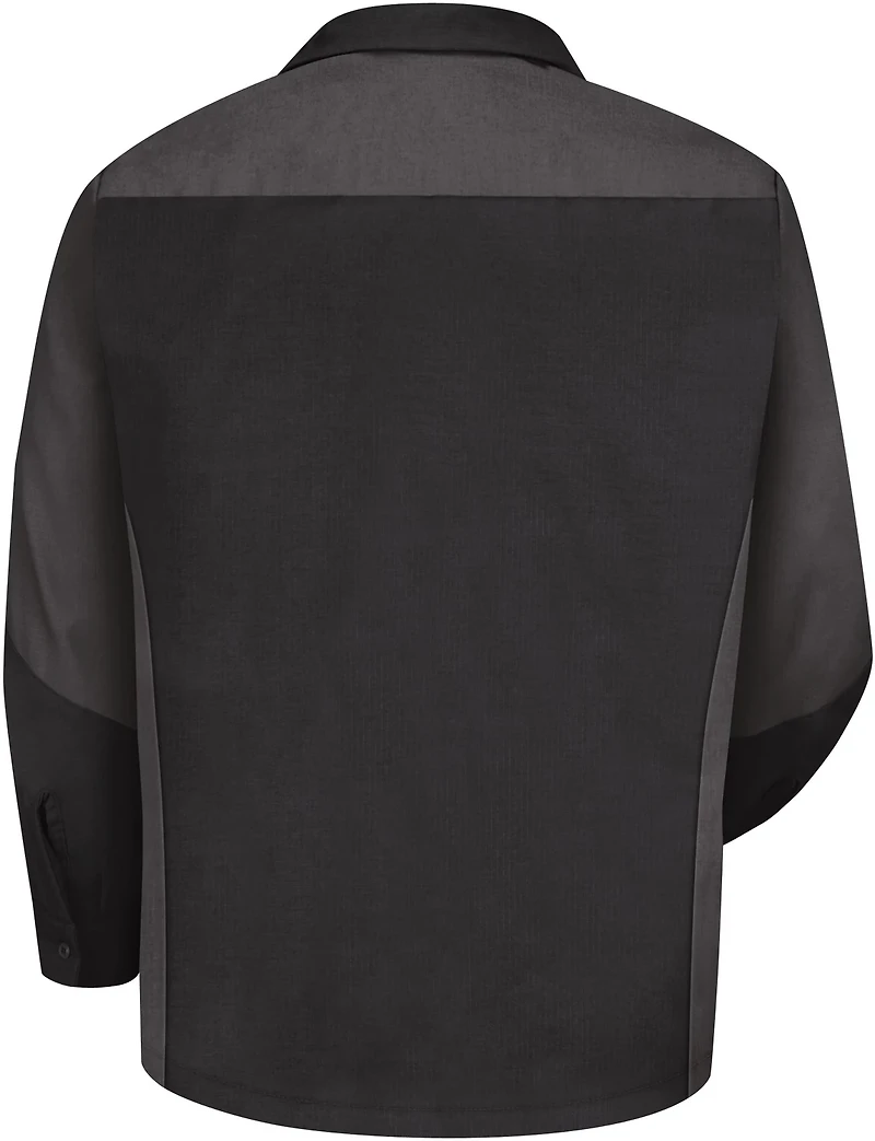 Red Kap Men's 2-Tone Crew Long Sleeve Shirt