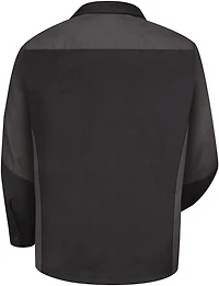 Red Kap Men's 2-Tone Crew Long Sleeve Shirt