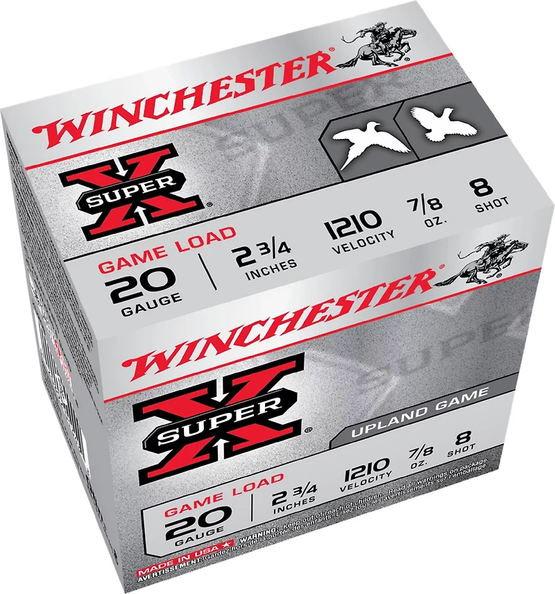 Winchester Super-X Lead Shot Dove & Game Load 20 Gauge 8 Shot Shotshells