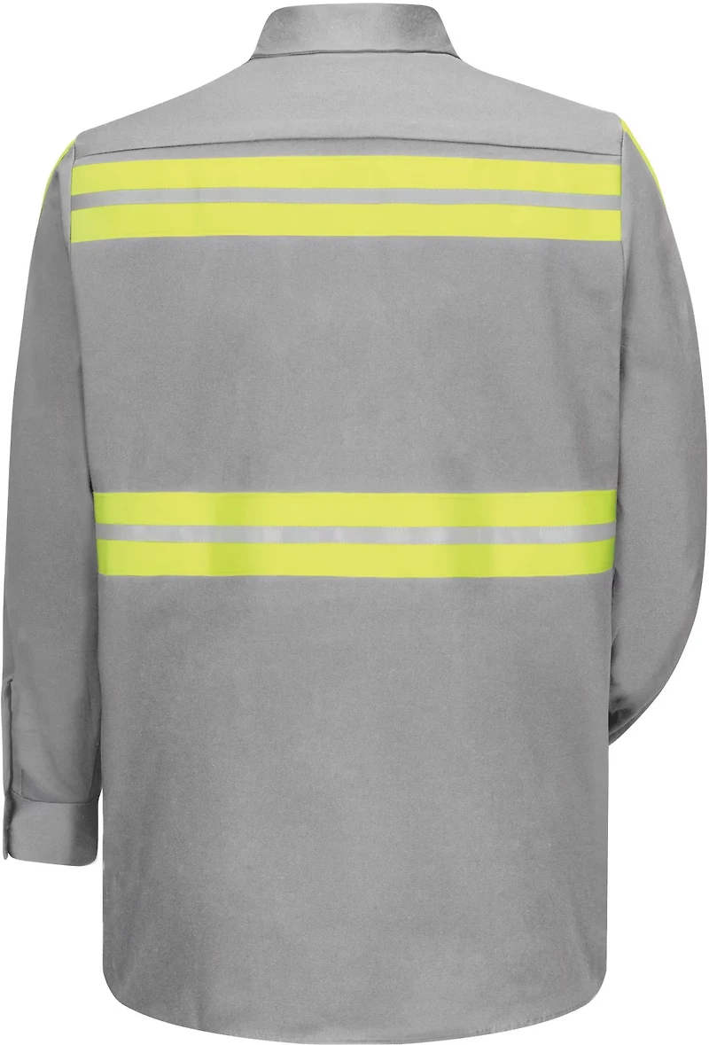 Red Kap Men's Enhanced Visibility Long Sleeve Cotton Work Shirt